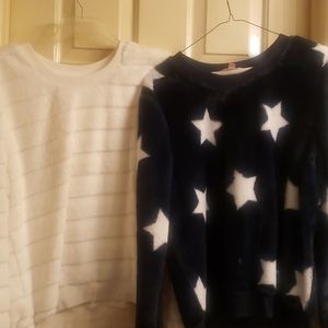 2 fuzzy ladies sweaters